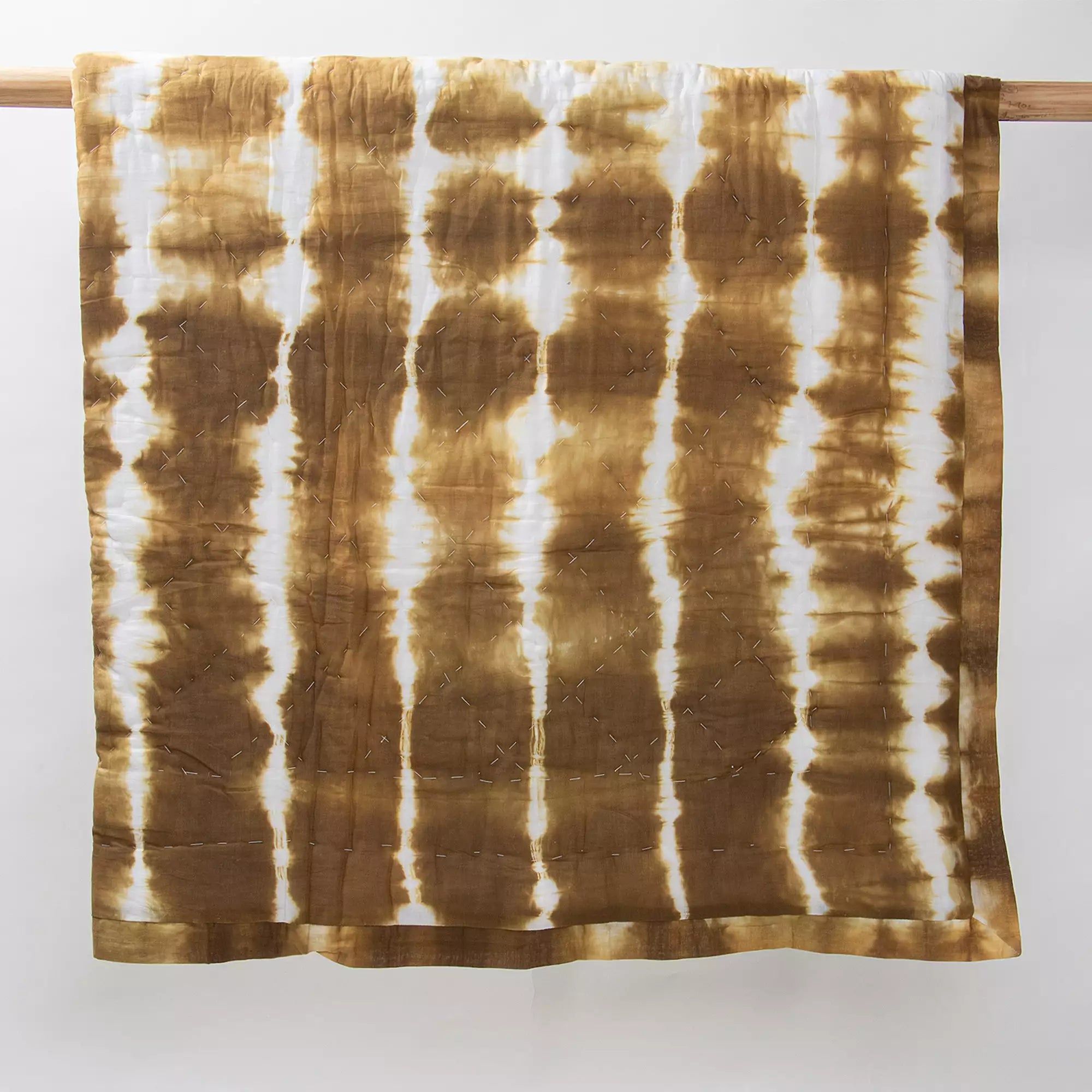 Brown Hand Dyed Reversible Cotton Jaipuri Baby Blanket 098